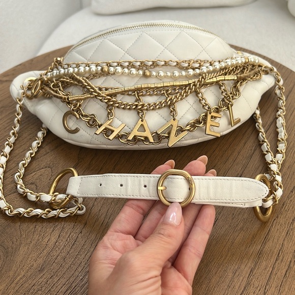 ⭐️RUNWAY⭐️CHANEL All About Chains Bum Bag Fanny Waist Belt Bag ✨Limited Edition✨ - Picture 15 of 17